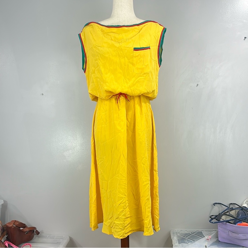 Diane Von Furstenberg Yellow Midi Dress
